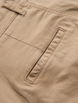 Classic men's chino shorts with rolled up leg - beige V11 OM-SRCS-0197