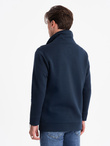 Rozpinana bluza męska ze stójką LONDON - granatowa B1362