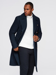Men's insulated coat with hood and concealed zipper - black V1 OM-COWC-0110
