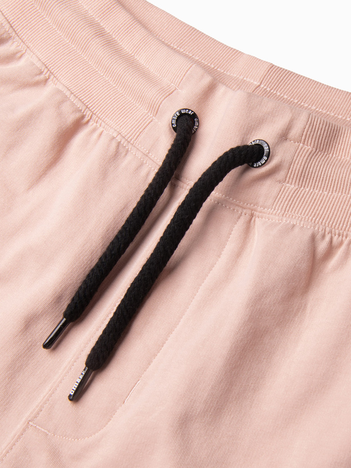 Men's knit shorts - powder pink V6 W291 