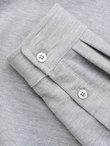 Męska koszula dzianinowa SLIM FIT z długim rękawem – szara V5 OM-SHCS-0177