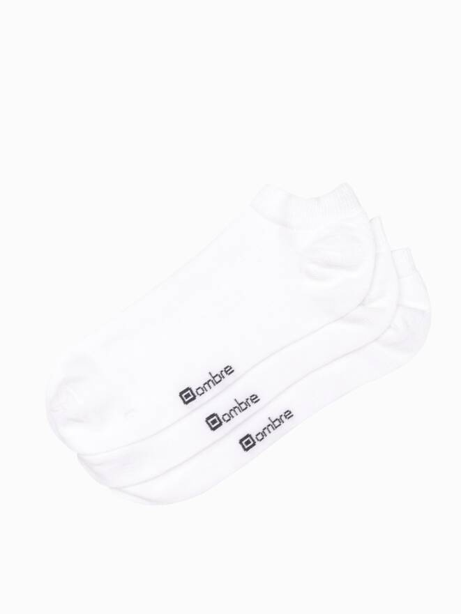 Skarpety męskie stopki 3-pak - białe V4 OM-SOSS-0102