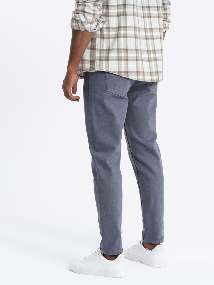 Men's denim pants without rubbing SLIM FIT - navy blue V4 OM-PADP-0148