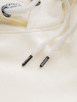 Men's BASIC kangaroo hooded sweatshirt - cream V11 B1674
