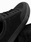 Monochromatyczne męskie buty w stylu streetwearowym – czarne V3 OM-FOTL-0183