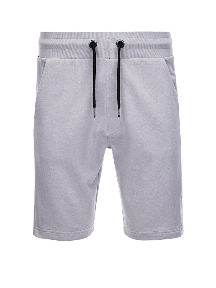 Szorty męskie dresowe z lampasem - szare V9 W359