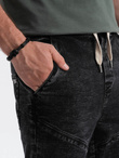 Men's denim shorts - black W361