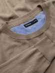 Classic men's sweater with round neckline - black V2 OM-SWBS-0106