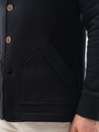 Men's buttoned sweatshirt - black CARMELO