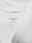 BASIC men's classic cotton T-shirt with a crew neckline - white V4 OM-TSBS-0237