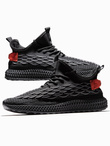 Men's lightweight lace-up sneaker shoes - black V3 OM-FOKS-0141