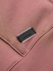 Rozpinana bluza męska dresowa BASIC – ciemnoróżowa V4 OM-SSBZ-0160