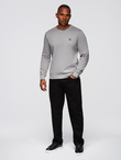 Unbuttoned men's sweatshirt with stand-up collar and hood - black V1 OM-SSZP-0216