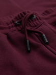 Męskie dresowe spodnie bawełniane joggery BASIC – bordowe V3 OM-PABS-0174