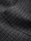 Men's checkered blazer with wool - graphite V2 OM-BLZB-0117