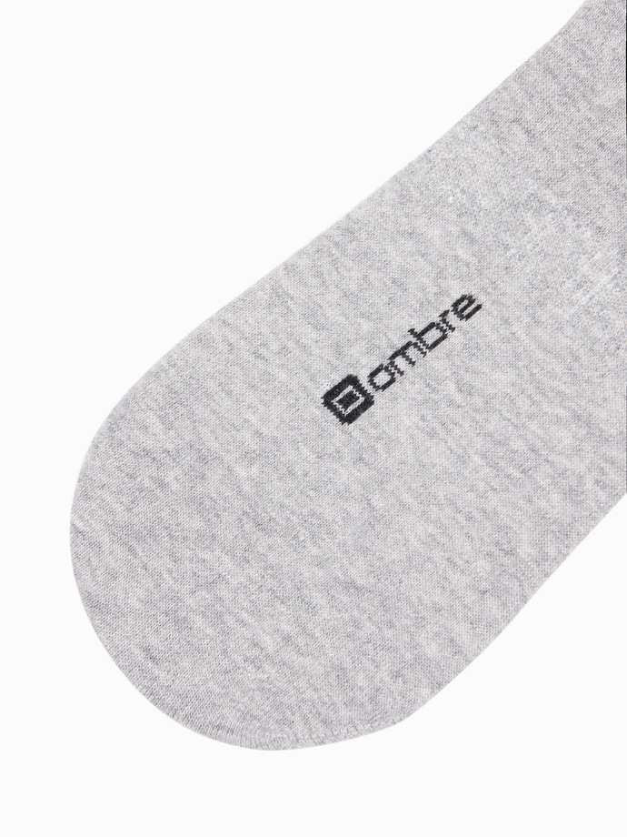 Skarpety męskie stopki 4-pak - szaro-czarne OM-SOSS-0104