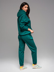 Classic unisex sweatpants with drawstrings - dark green V17 OU-PSBC-0100