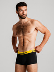 Men's cotton boxer shorts with contrasting elastic - 7-pack black V1 OM-UNBO-0100