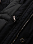 Klasyczna długa męska kurtka typu parka – czarna V6 OM-JAPJ-0313