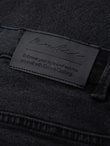 Men's denim JOGGERS pants with classic flare - black V3 OM-PADJ-0265