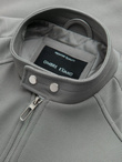 Men's biker jacket with pockets and collar - grey V3 OM-JALP-0157