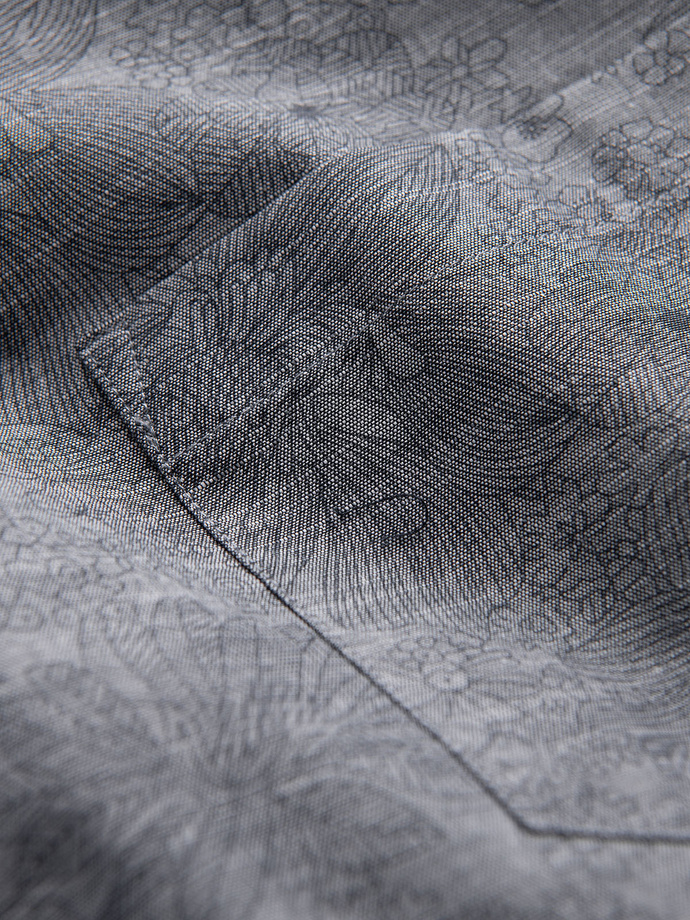 Classic men's flannel cotton plaid shirt - gray V3 OM-SHCS-0157