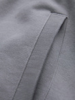 Men's knit shorts with drawstring and pockets - grey V8 OM-SRBS-0139