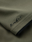 Men's cotton polo shirt with contrast trim - olive V6 OM-POSS-0113