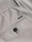 Men's REGULAR FIT chino pants with elastic waistband - gray-beige V1 OM-PACP-0157