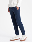 CARROT men's structured knit sweatpants - dark blue V5 OM-PASK-0143