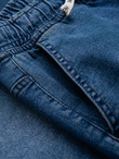 Men's wash-effect denim JOGGERS pants - blue V2 OM-PADJ-0267