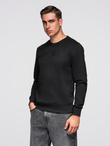 Classic men's sweatshirt with inscription - black V4 OM-SSPS-0181