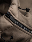Men's insulated coat with hood and concealed zipper - black V1 OM-COWC-0110