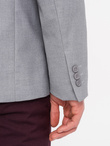 Classic men's jacket with pillowcase pocket - grey V1 OM-BLZB-0115