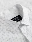 Men's cotton micro pattern REGULAR FIT shirt - white V1 OM-SHCS-0152