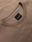 Unbuttoned men's sweatshirt with stand-up collar and hood - black V1 OM-SSZP-0216