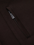 Men's coat with asymmetrical fastening and high collar - light brown V4 OM-COWC-0120