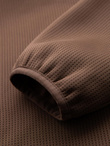Men's lightweight jacket of combined materials with hood and decorative quilting - light brown V2 OM-JANP-0160