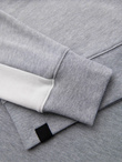 Unbuttoned men's sweatshirt with stand-up collar and hood - black V1 OM-SSZP-0216