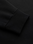 Unbuttoned men's sweatshirt with stand-up collar and hood - black V1 OM-SSZP-0216
