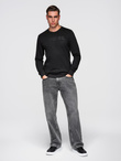 Classic men's sweatshirt with inscription - black V4 OM-SSPS-0181