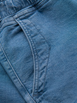 Men's denim shorts with rolled up leg - light blue V1 OM-SRDS-0161 