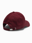 Men's baseball cap with logo - maroon V3 OM-ACCS-0100
