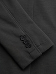 Men's SLIM knit jacket with subtle texture - graphite V1 OM-BLZB-0101