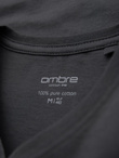 Men's BASIC classic cotton T-shirt with a serape neckline - graphite V3 OM-TSBS-0237