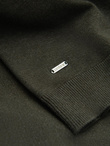 Men's knitted half turtleneck with viscose - dark olive V5 OM-SWTN-0125 