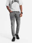 Spodnie męskie jeansowe SLIM FIT - szare V4 OM-PADP-0110