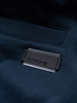  Męskie szorty dresowe przed kolano BASIC – granatowe V1 OM-SRBS-0149 