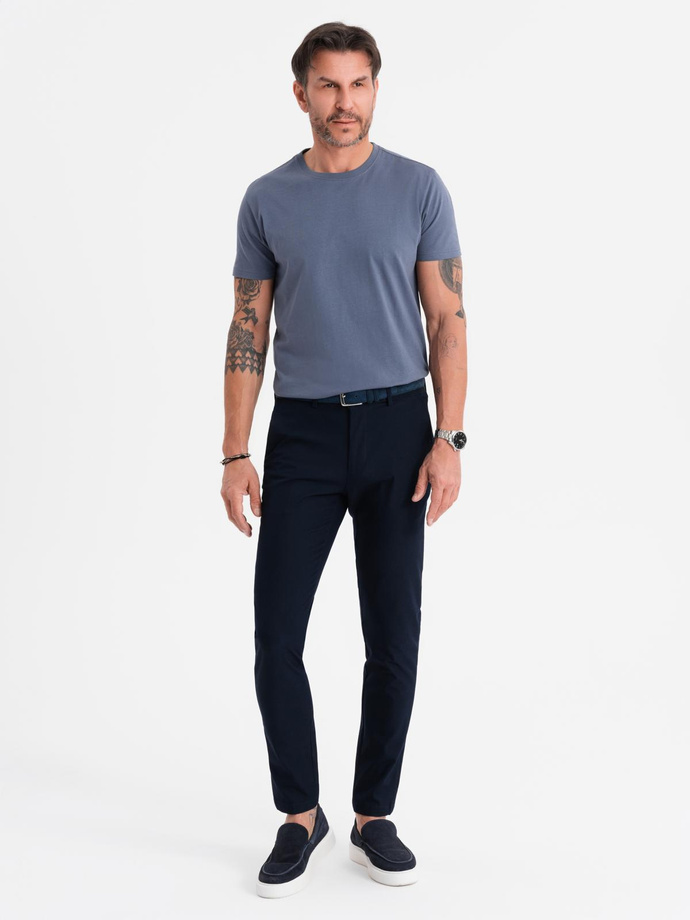 BASIC men's classic cotton T-shirt - blue denim V7 OM-TSBS-0236