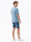 Men's printed t-shirt - blue S1371